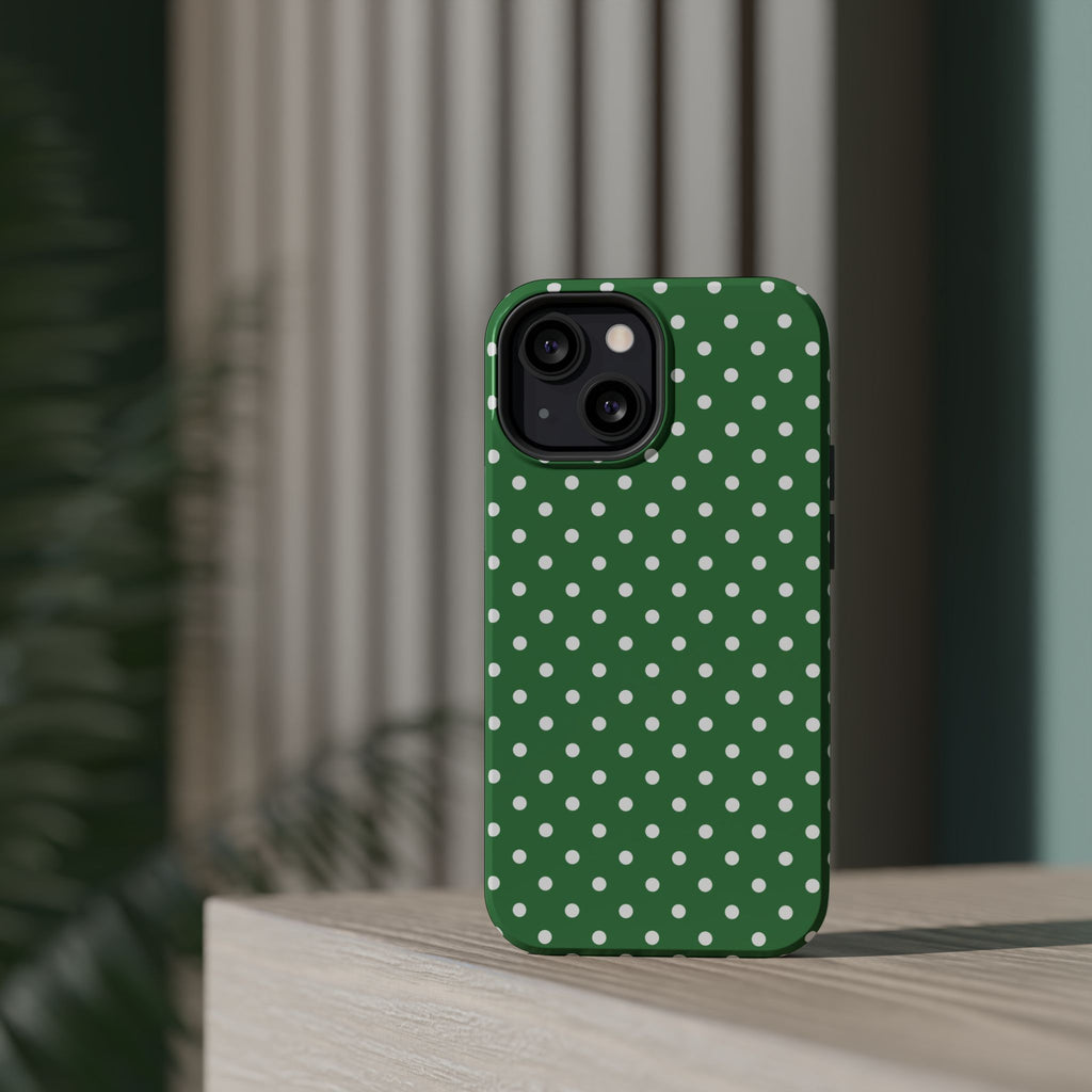 Green Polka Dot iPhone Case