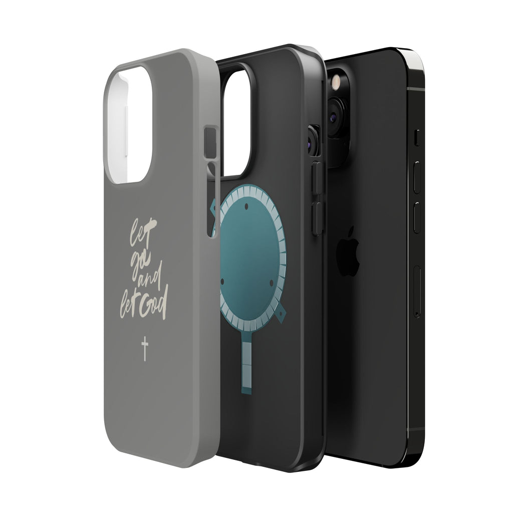 Let Go and Let God Grey iPhone Case