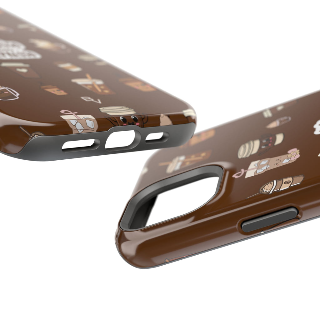 More Espresso Less Depresso Dark Brown iPhone Case