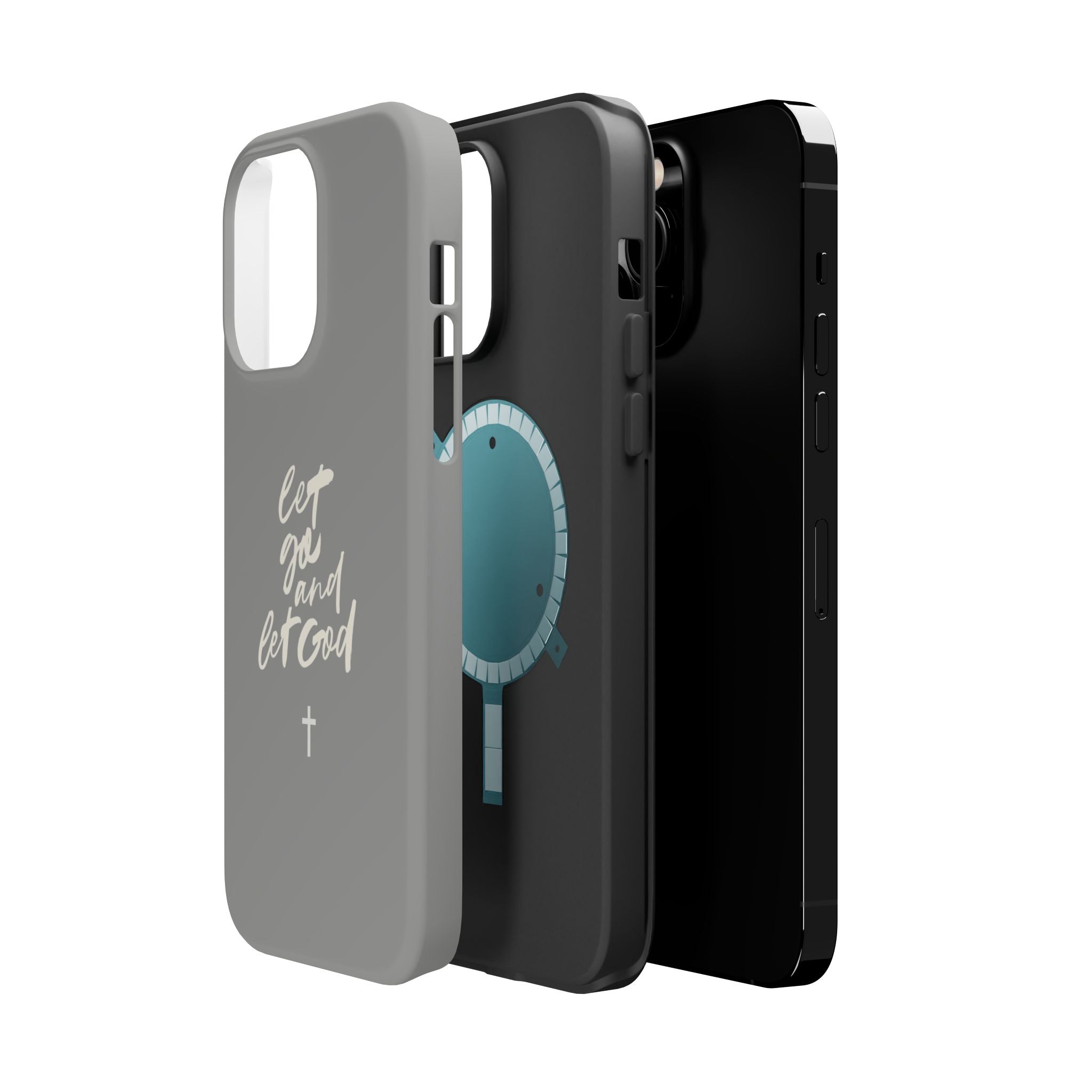 Let Go and Let God Grey iPhone Case