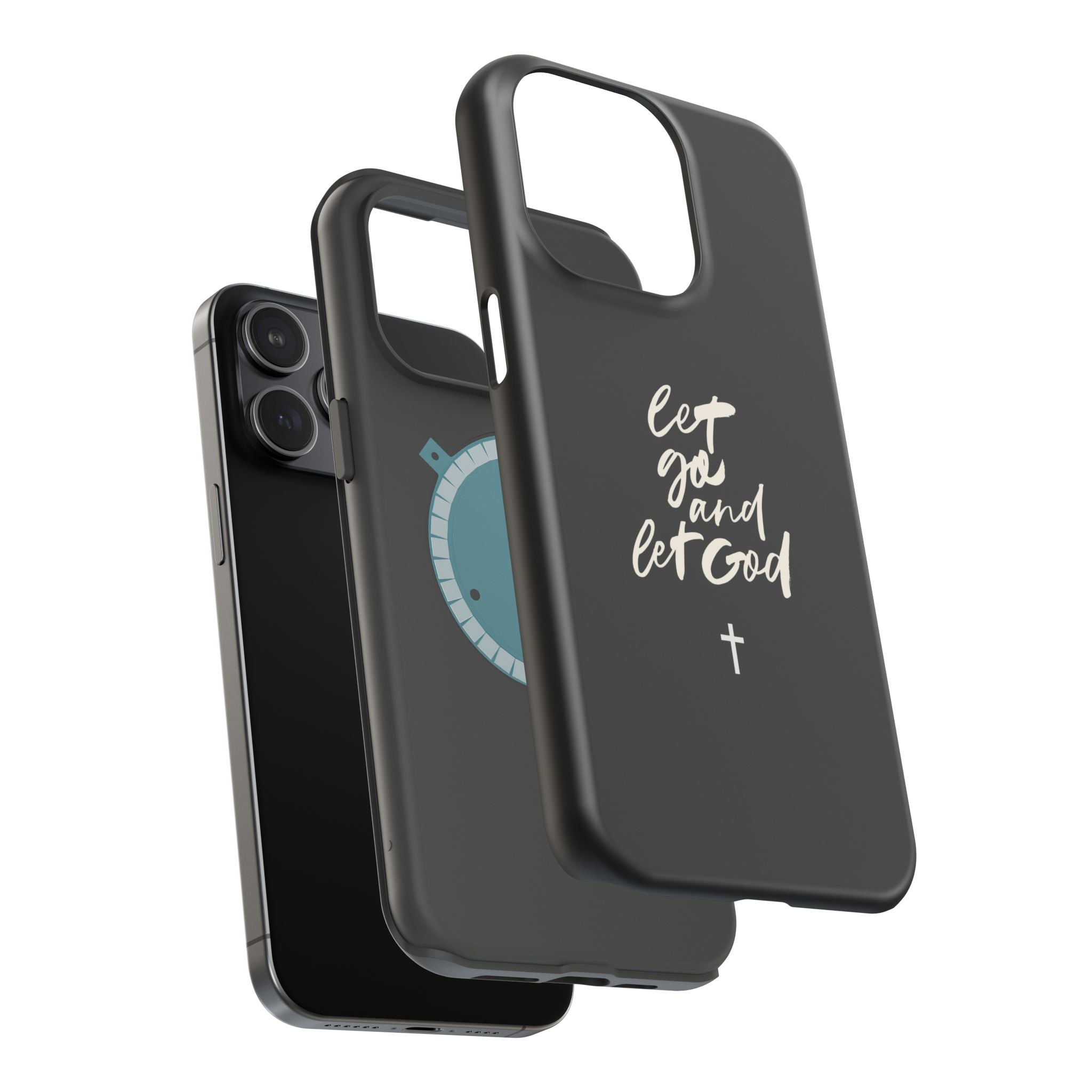 Let Go and Let God Black iPhone Case