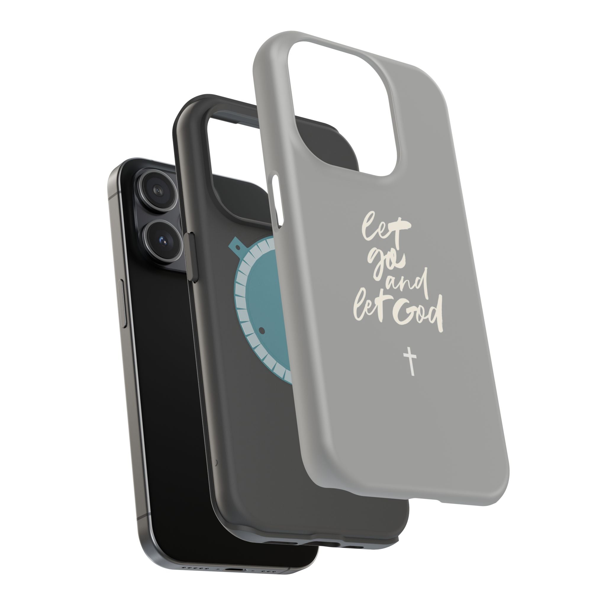 Let Go and Let God Grey iPhone Case