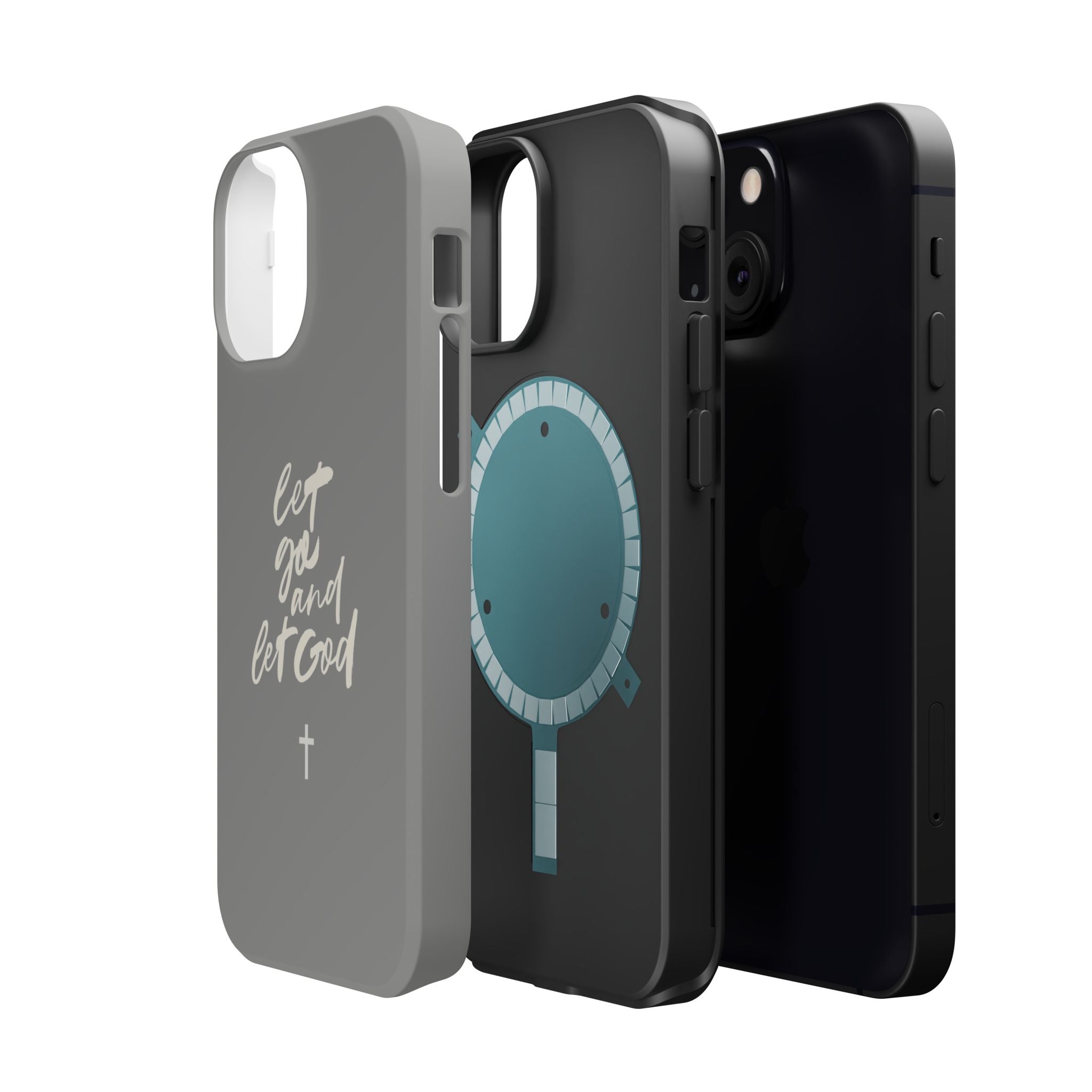 Let Go and Let God Grey iPhone Case