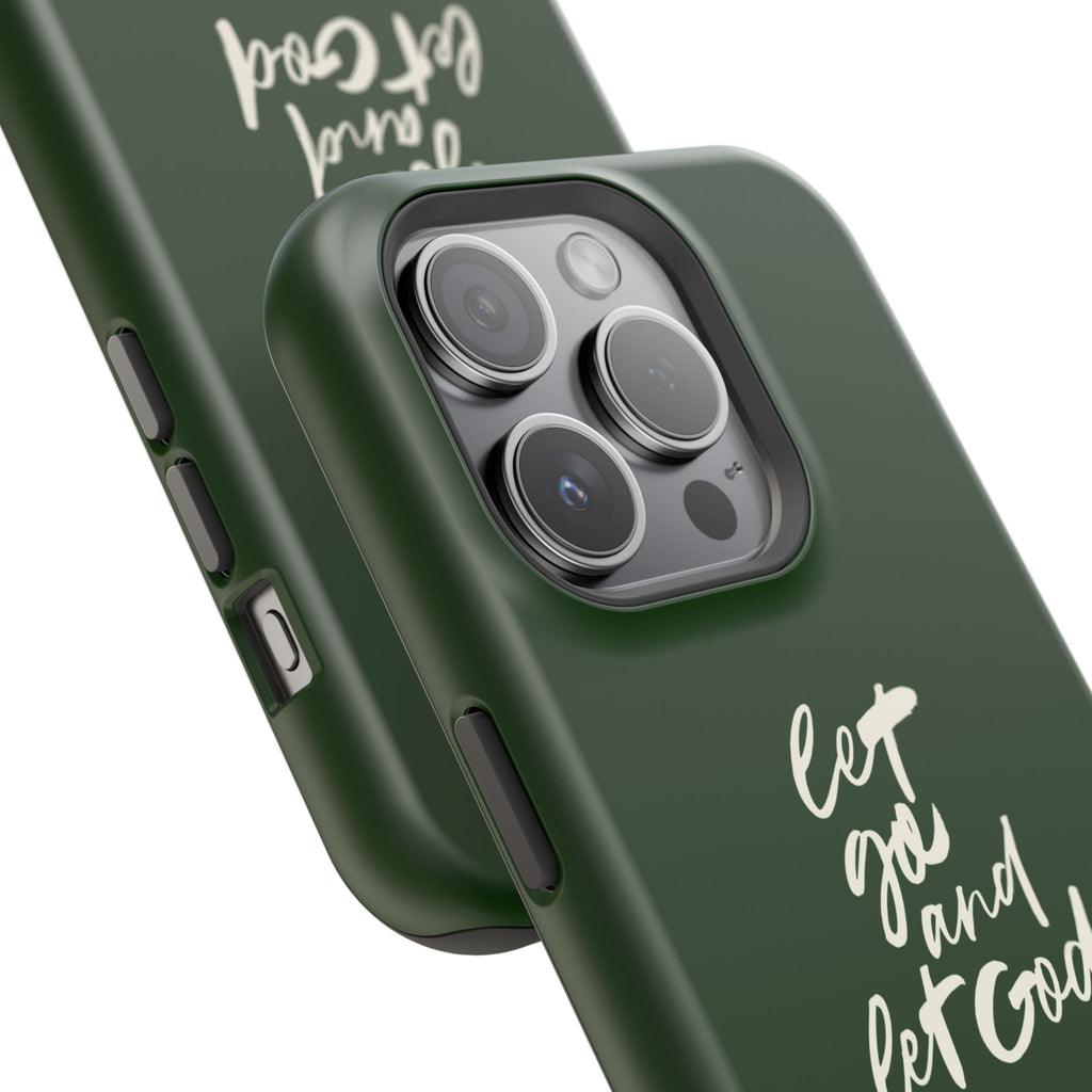 Let Go and let God Dark Green Case