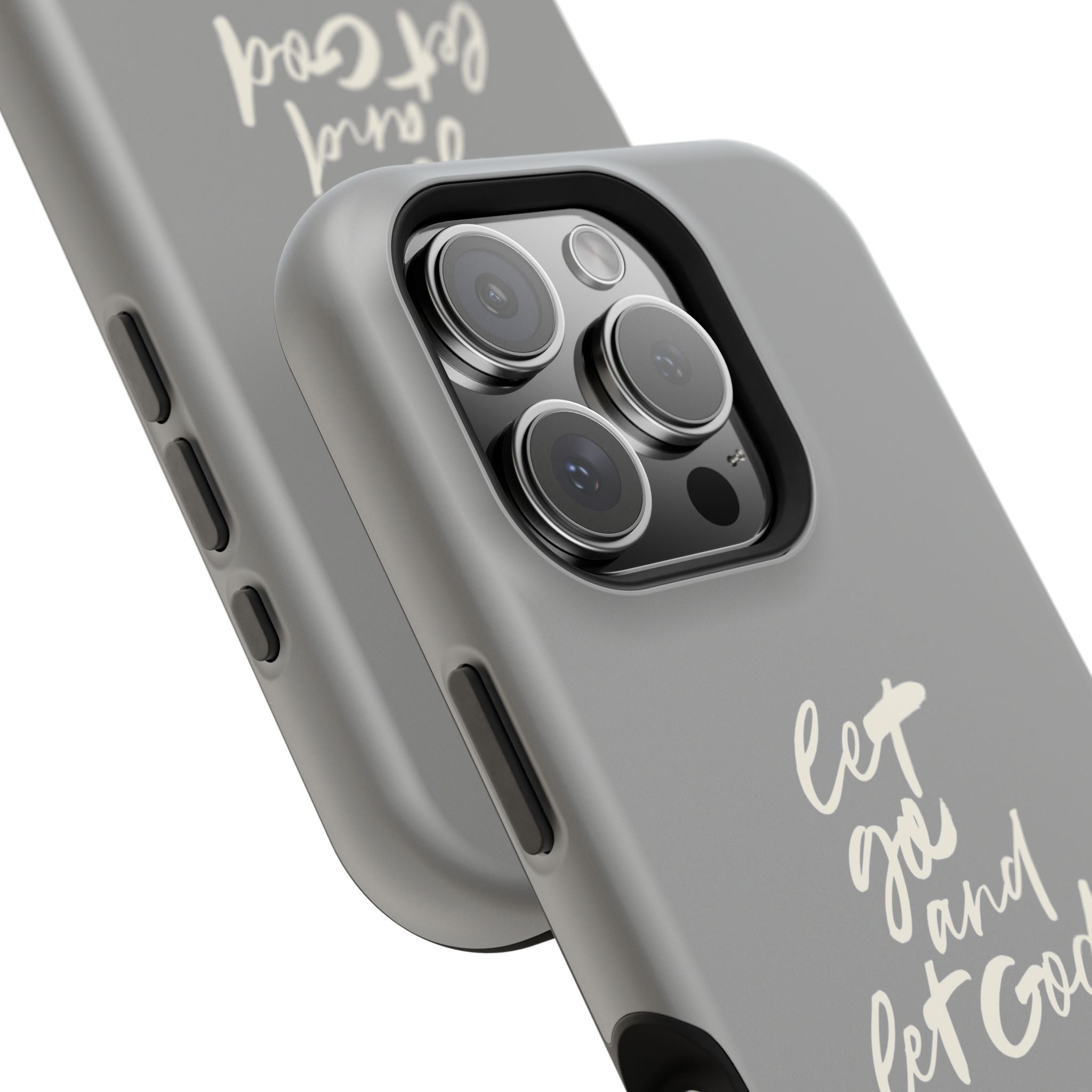 Let Go and Let God Grey iPhone Case