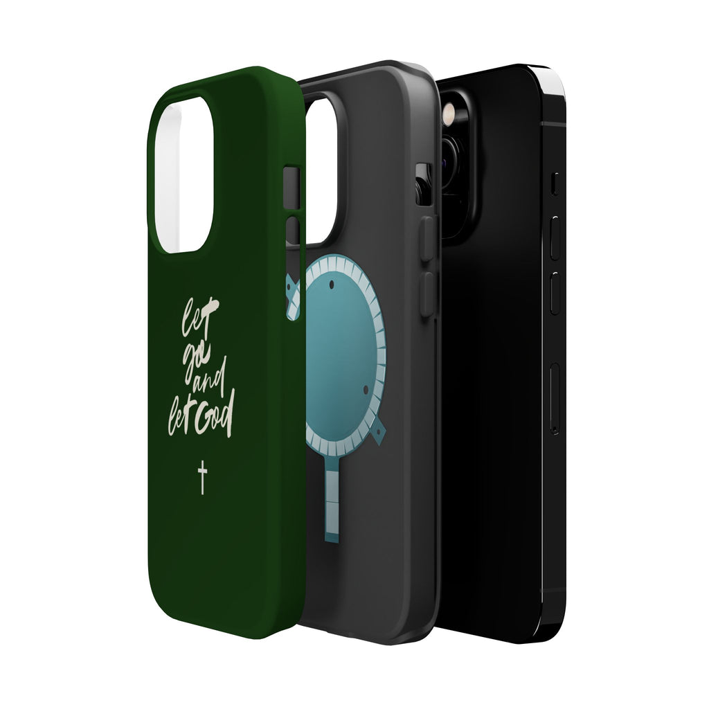 Let Go and let God Dark Green Case