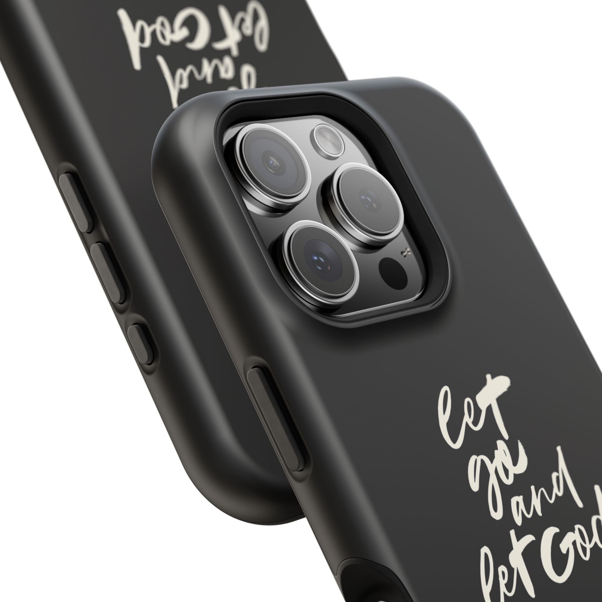 Let Go and Let God Black iPhone Case