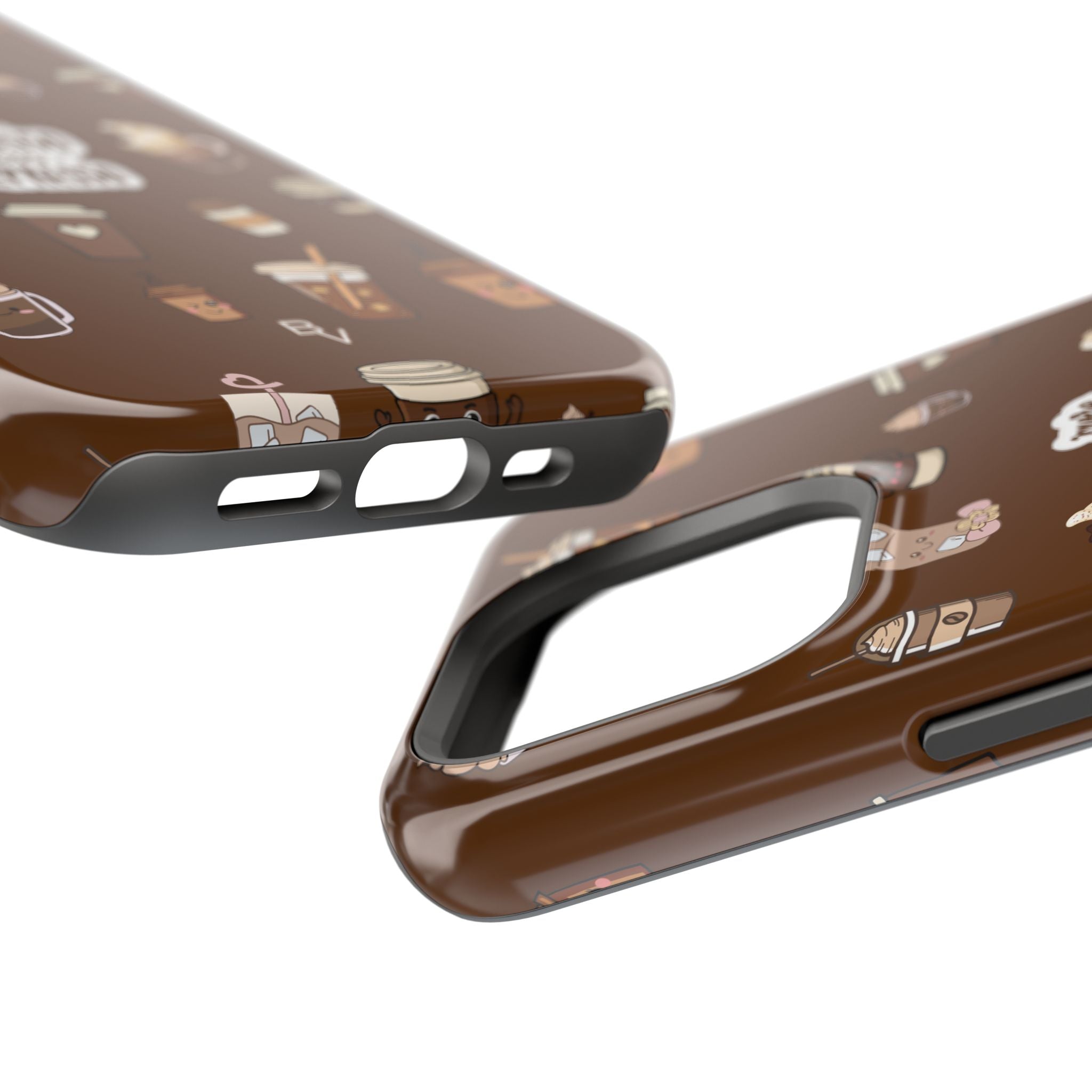 More Espresso Less Depresso Dark Brown iPhone Case