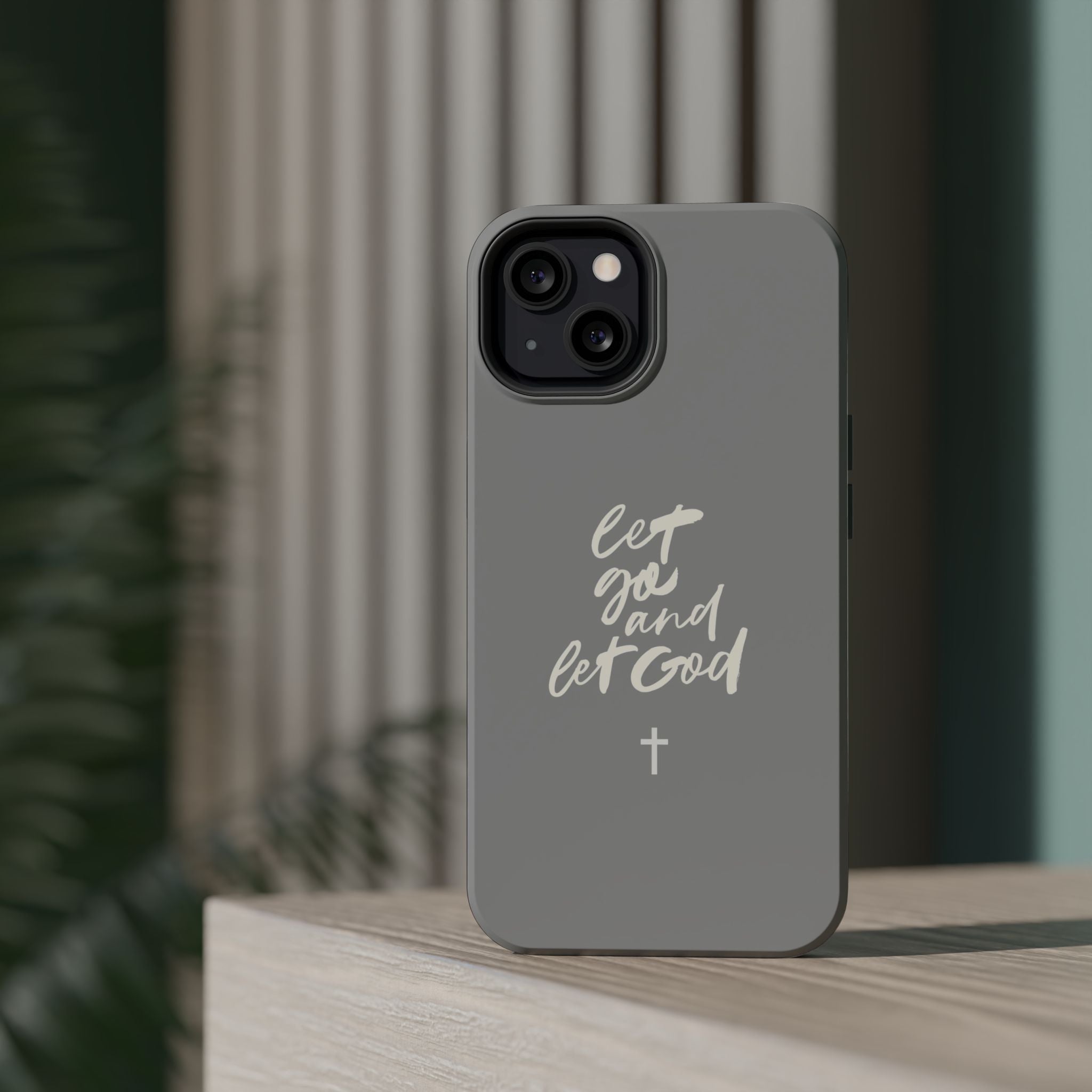 Let Go and Let God Grey iPhone Case