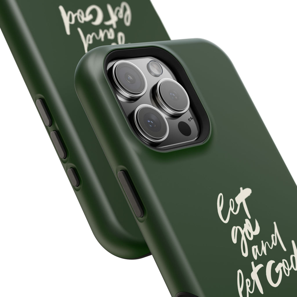 Let Go and let God Dark Green Case