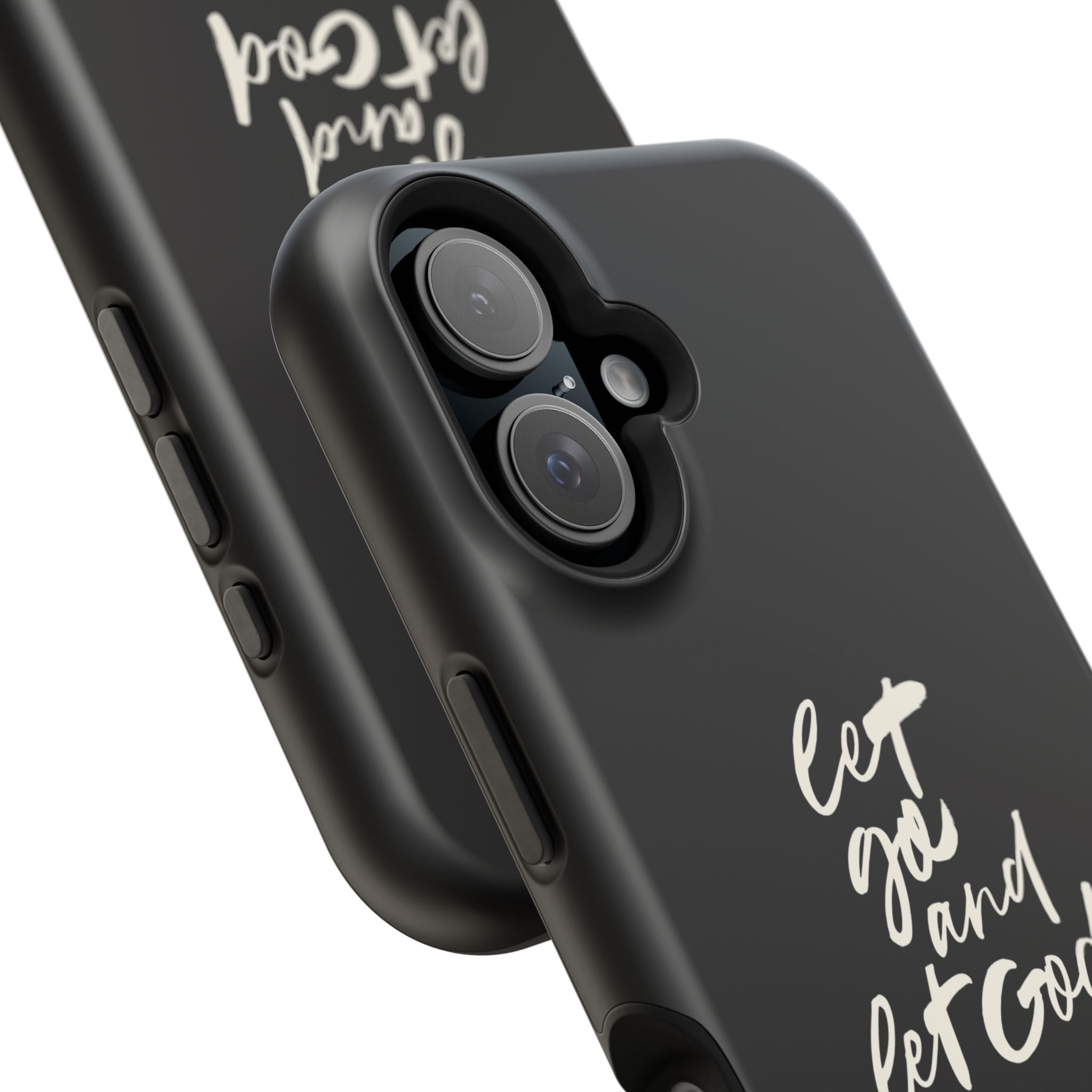 Let Go and Let God Black iPhone Case