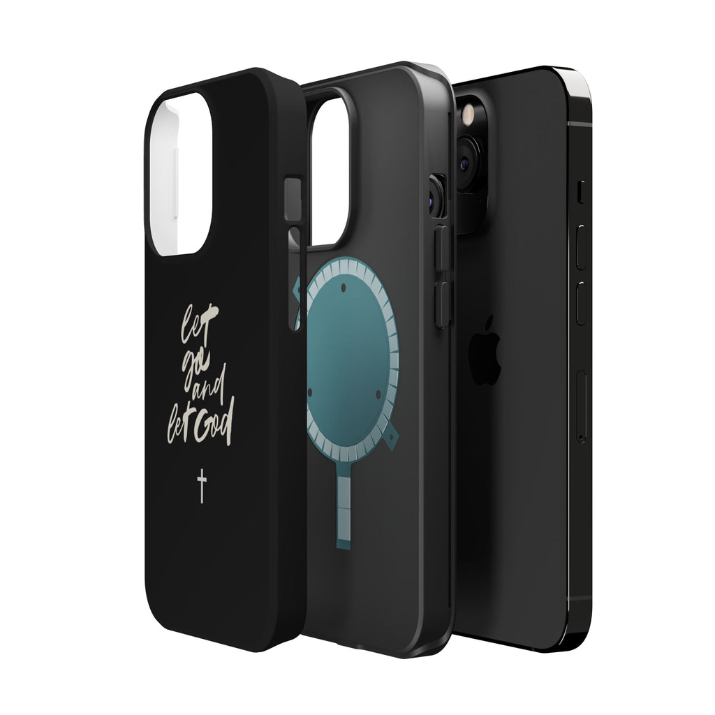 Let Go and Let God Black iPhone Case