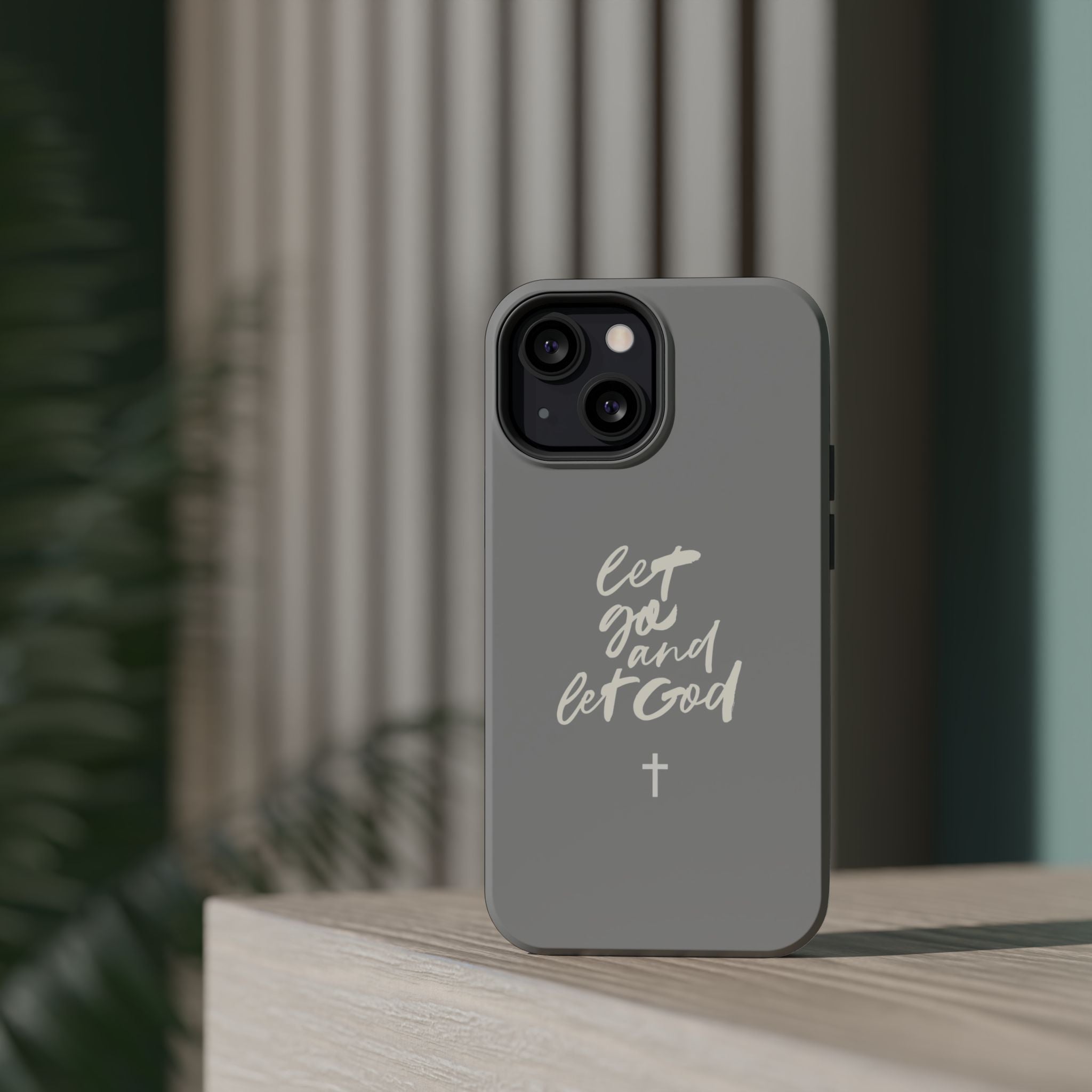 Let Go and Let God Grey iPhone Case