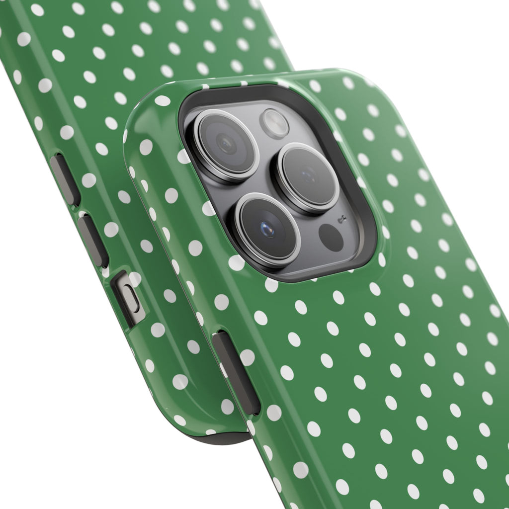 Green Polka Dot iPhone Case