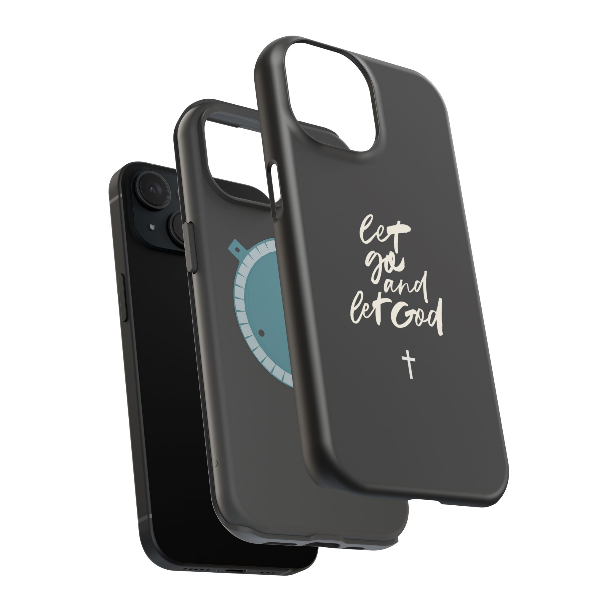 Let Go and Let God Black iPhone Case