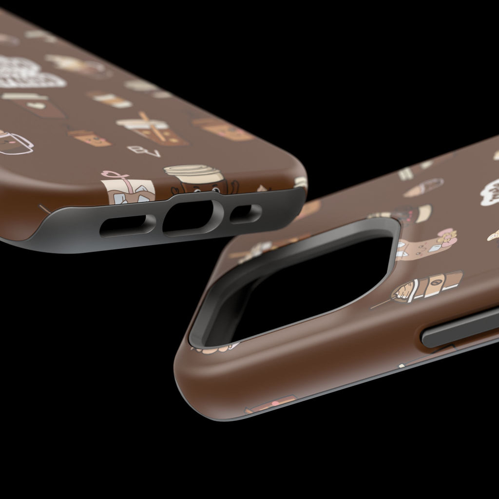 More Espresso Less Depresso Dark Brown iPhone Case