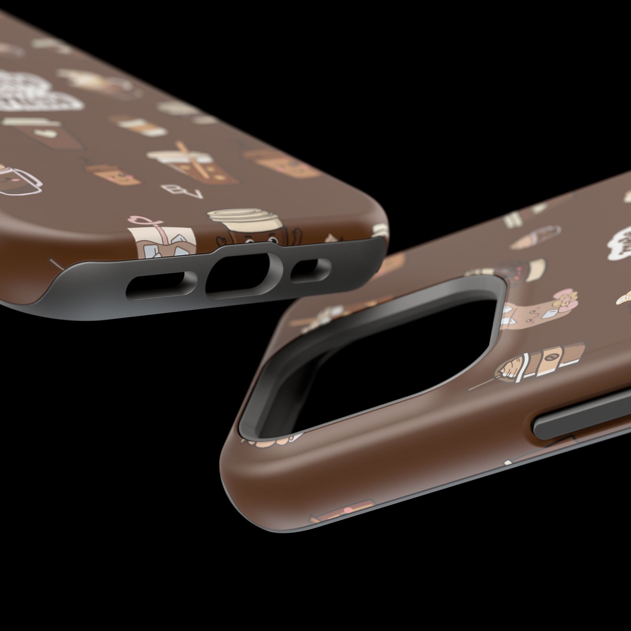 More Espresso Less Depresso Dark Brown iPhone Case