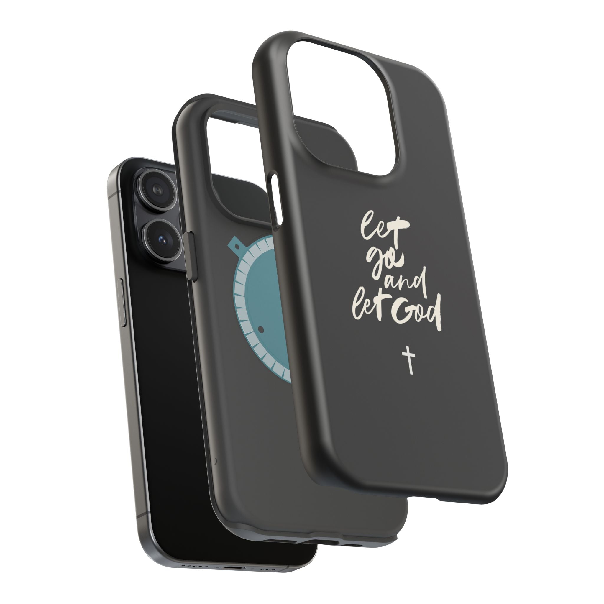 Let Go and Let God Black iPhone Case