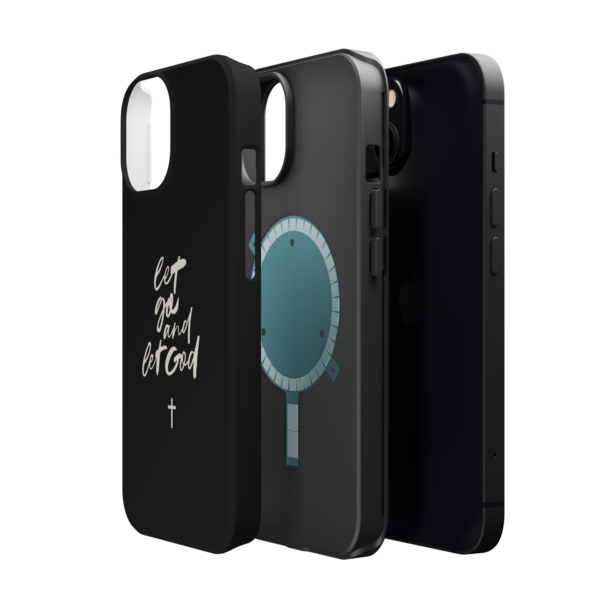 Let Go and Let God Black iPhone Case