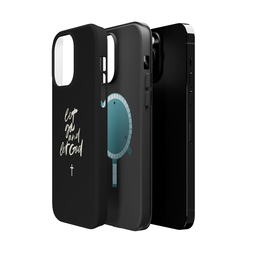 Let Go and Let God Black iPhone Case