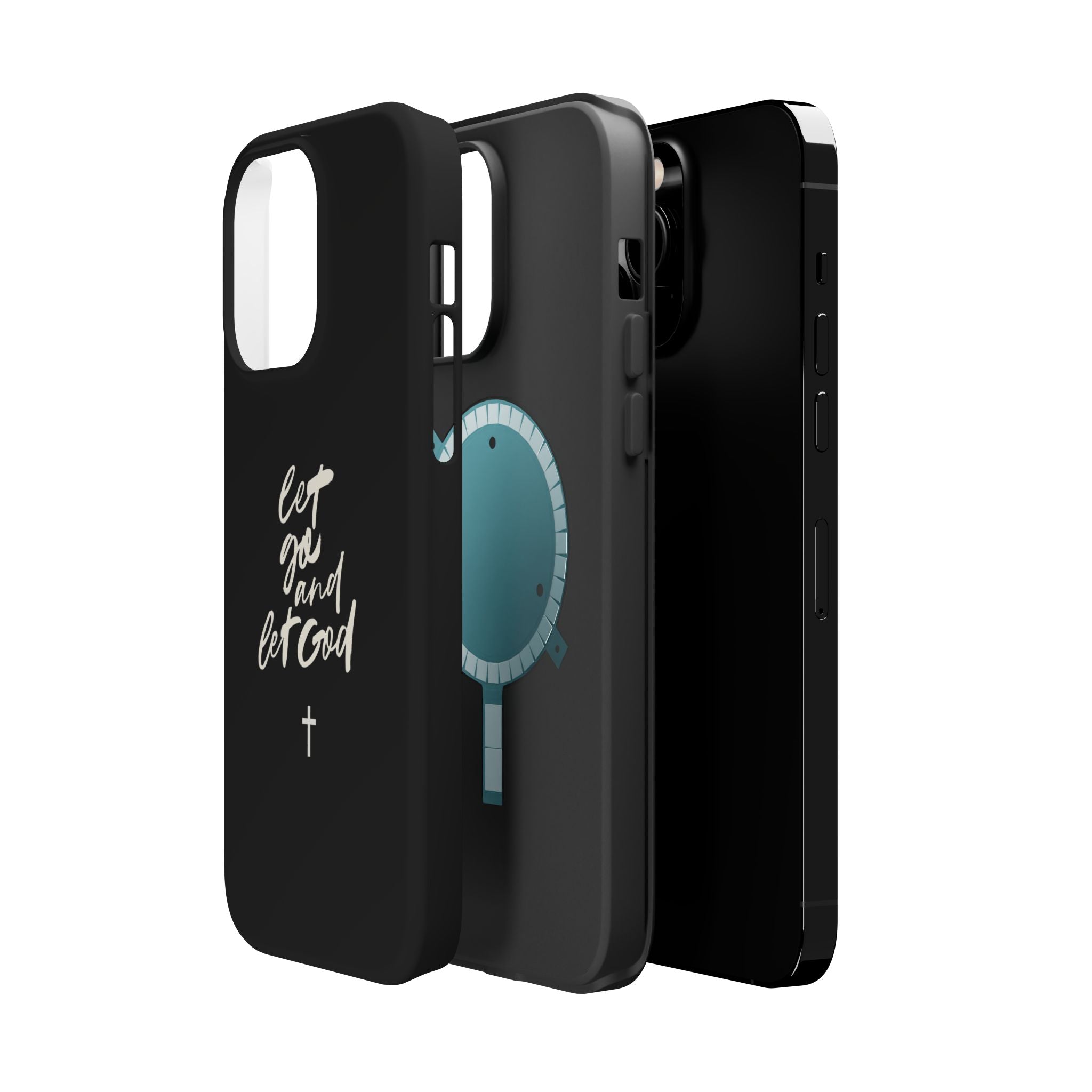 Let Go and Let God Black iPhone Case