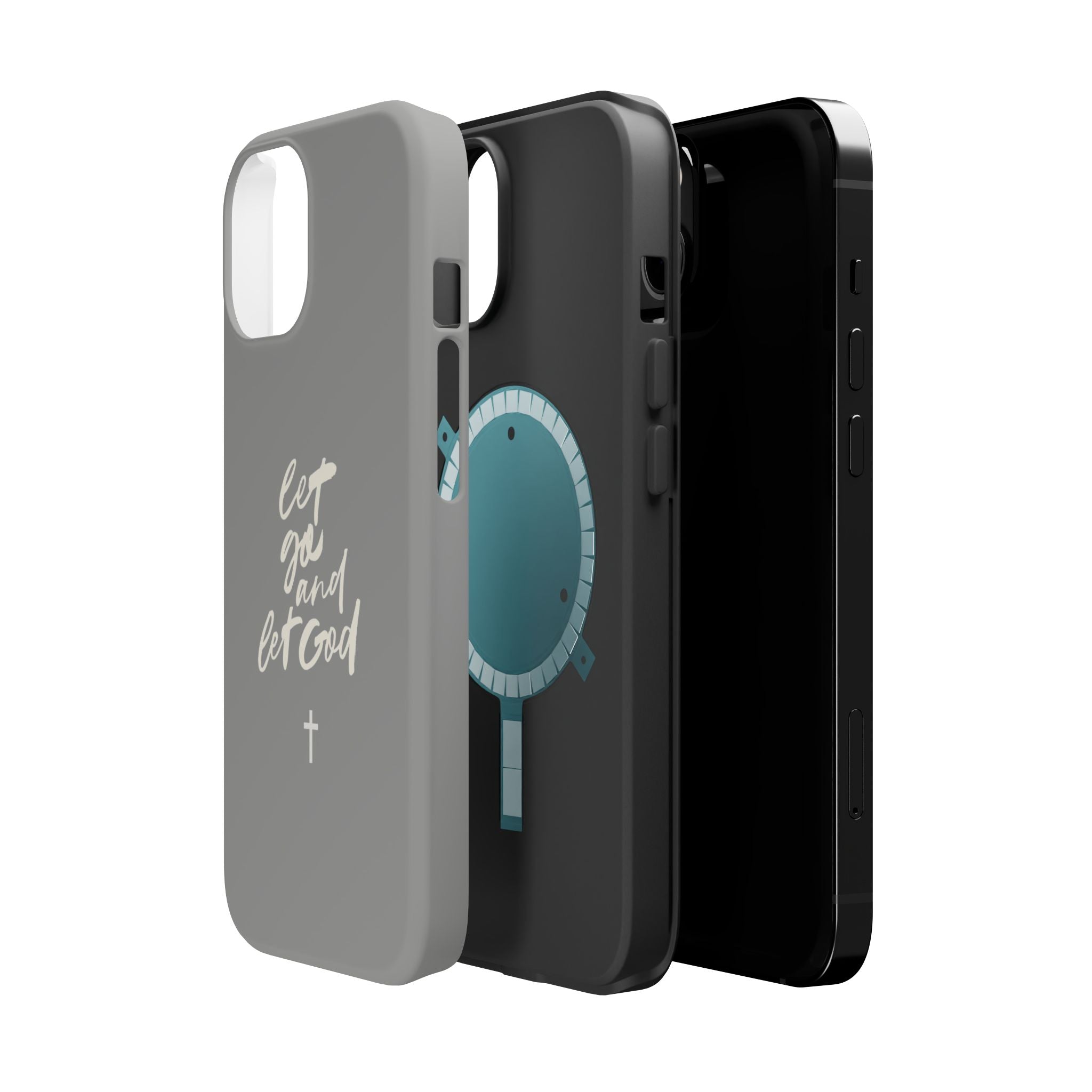 Let Go and Let God Grey iPhone Case