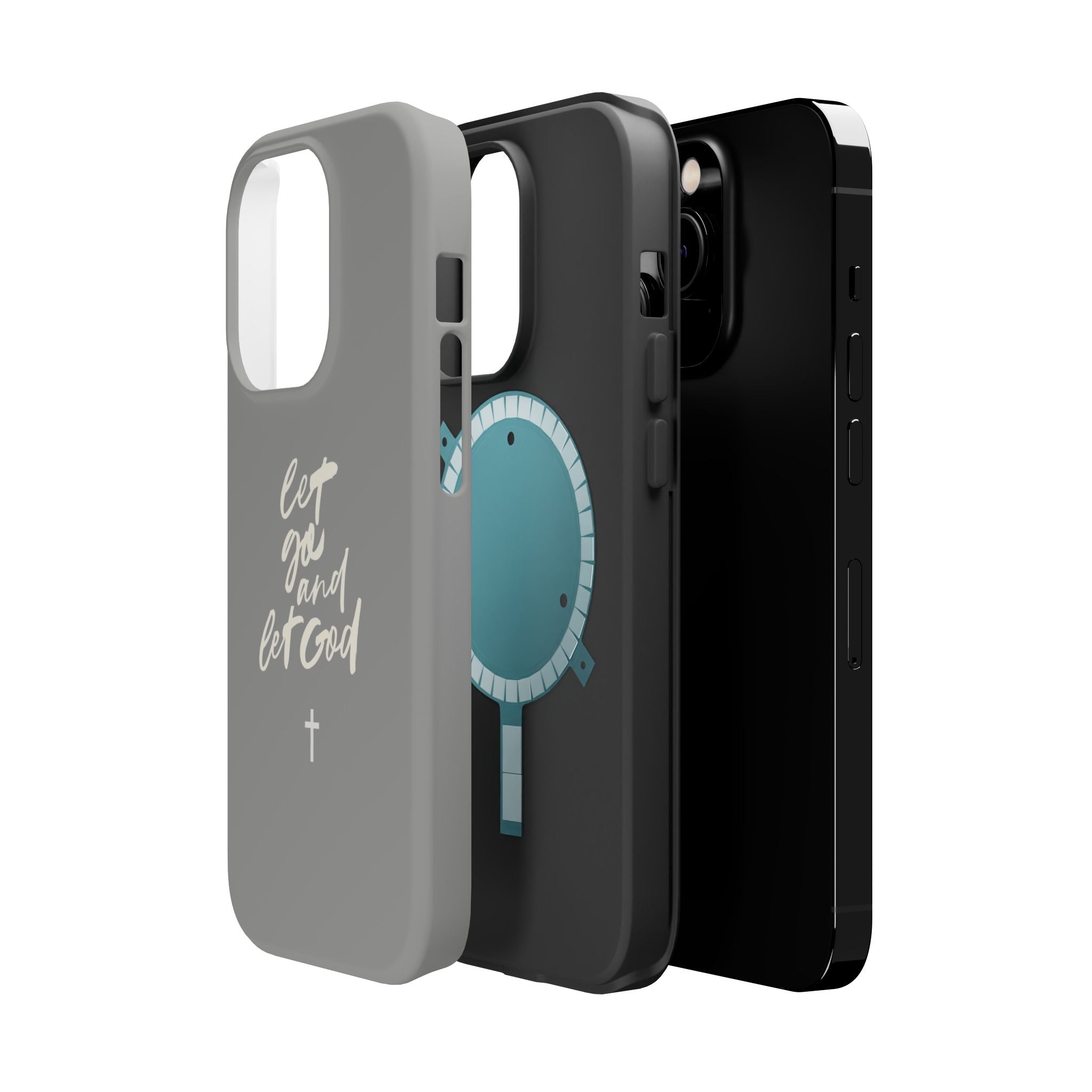 Let Go and Let God Grey iPhone Case