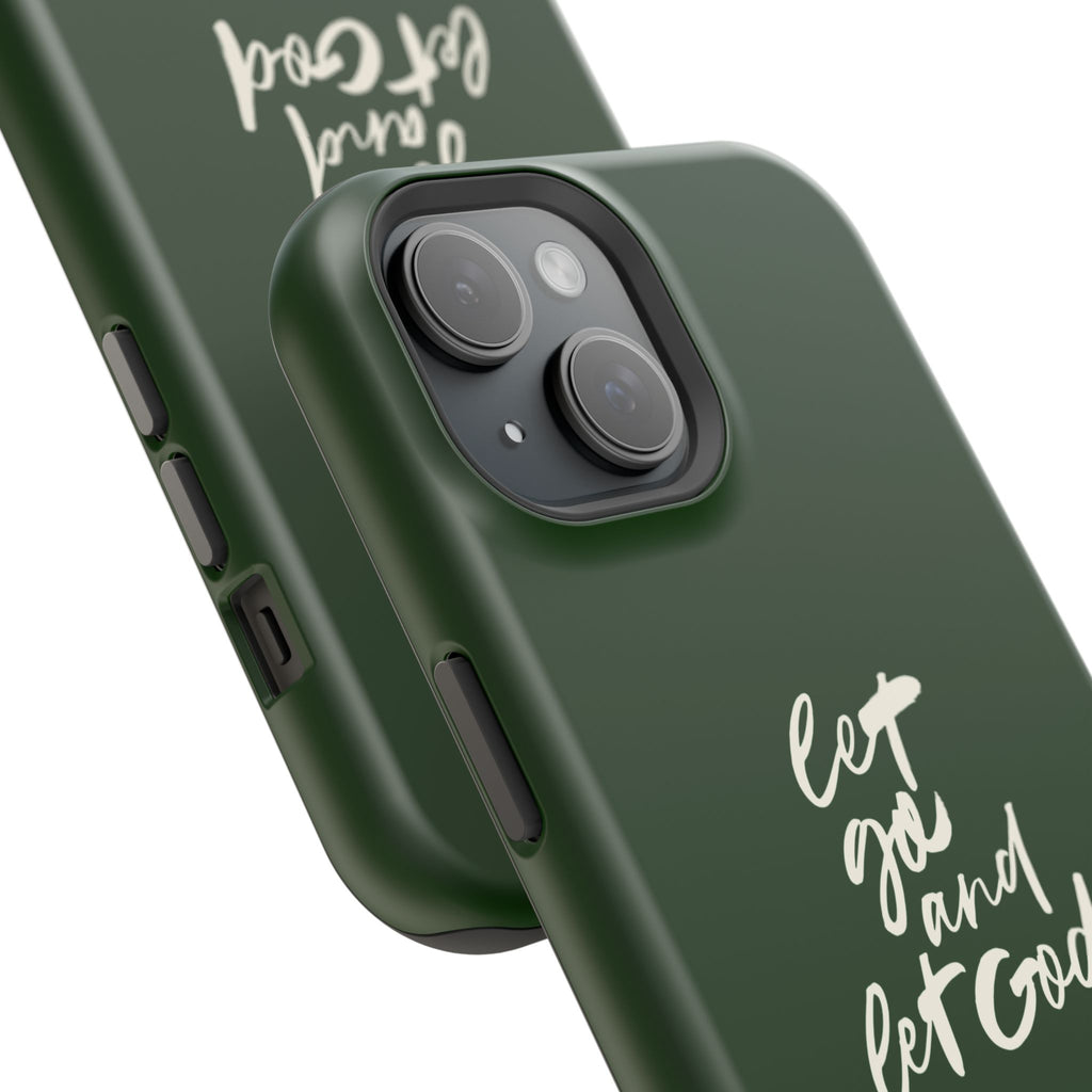 Let Go and let God Dark Green Case