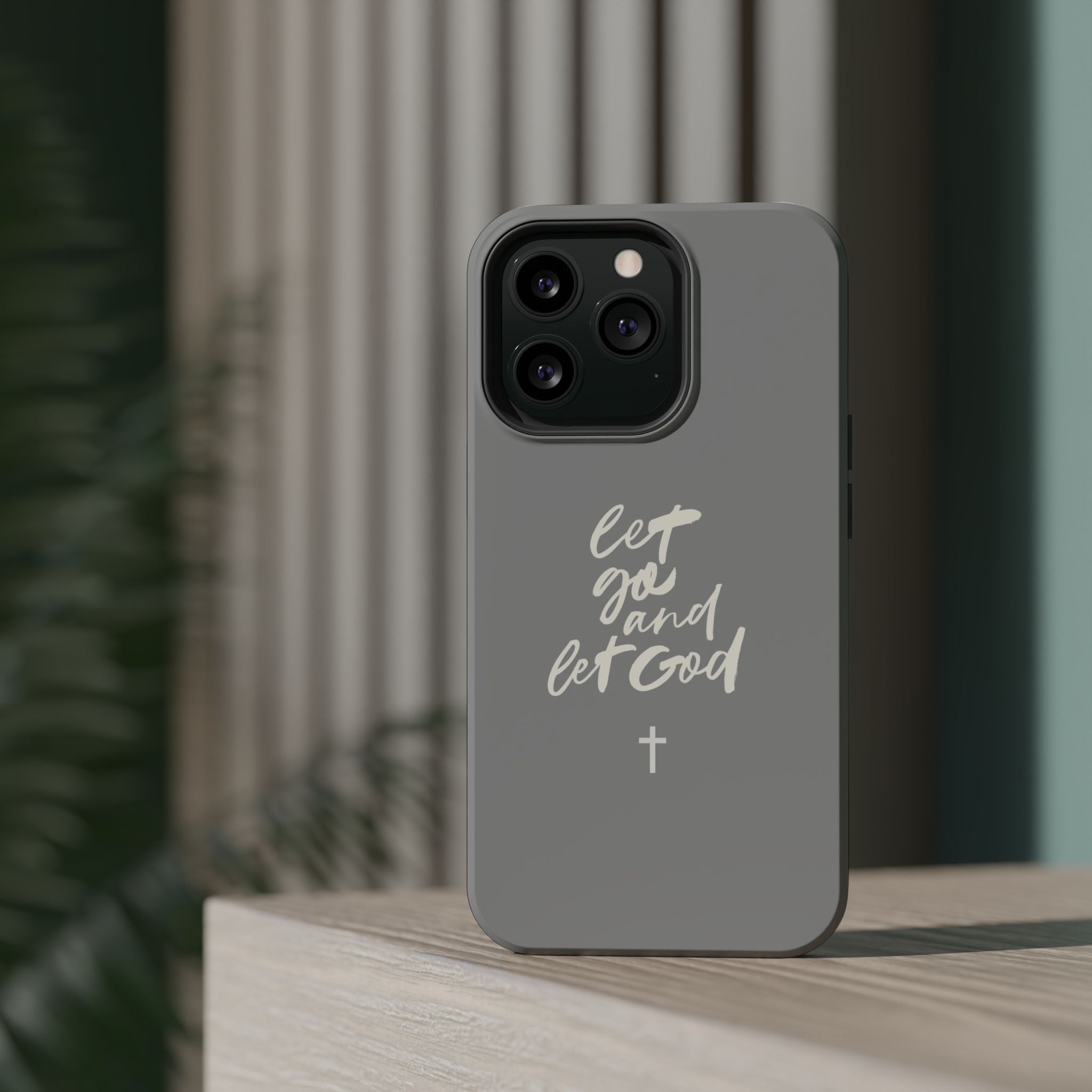 Let Go and Let God Grey iPhone Case