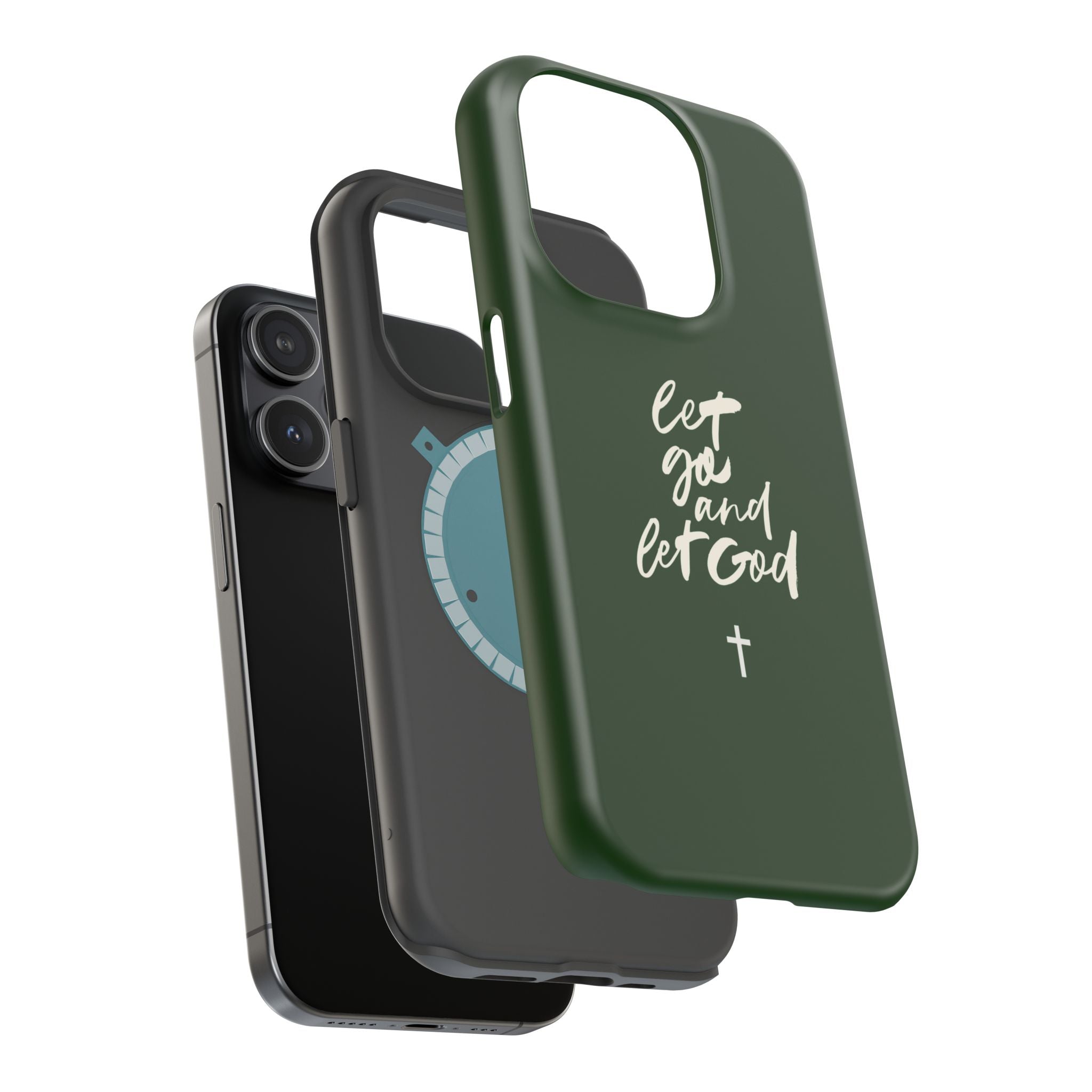 Let Go and let God Dark Green Case