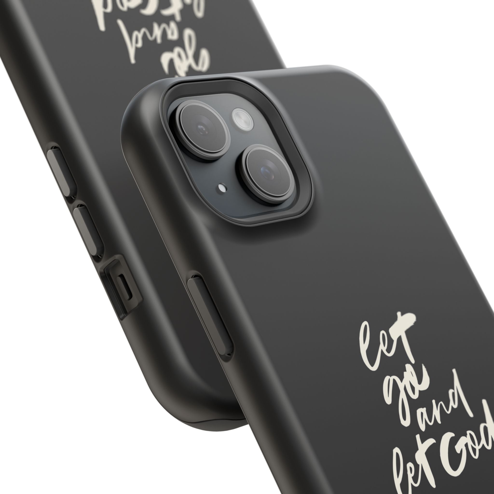 Let Go and Let God Black iPhone Case