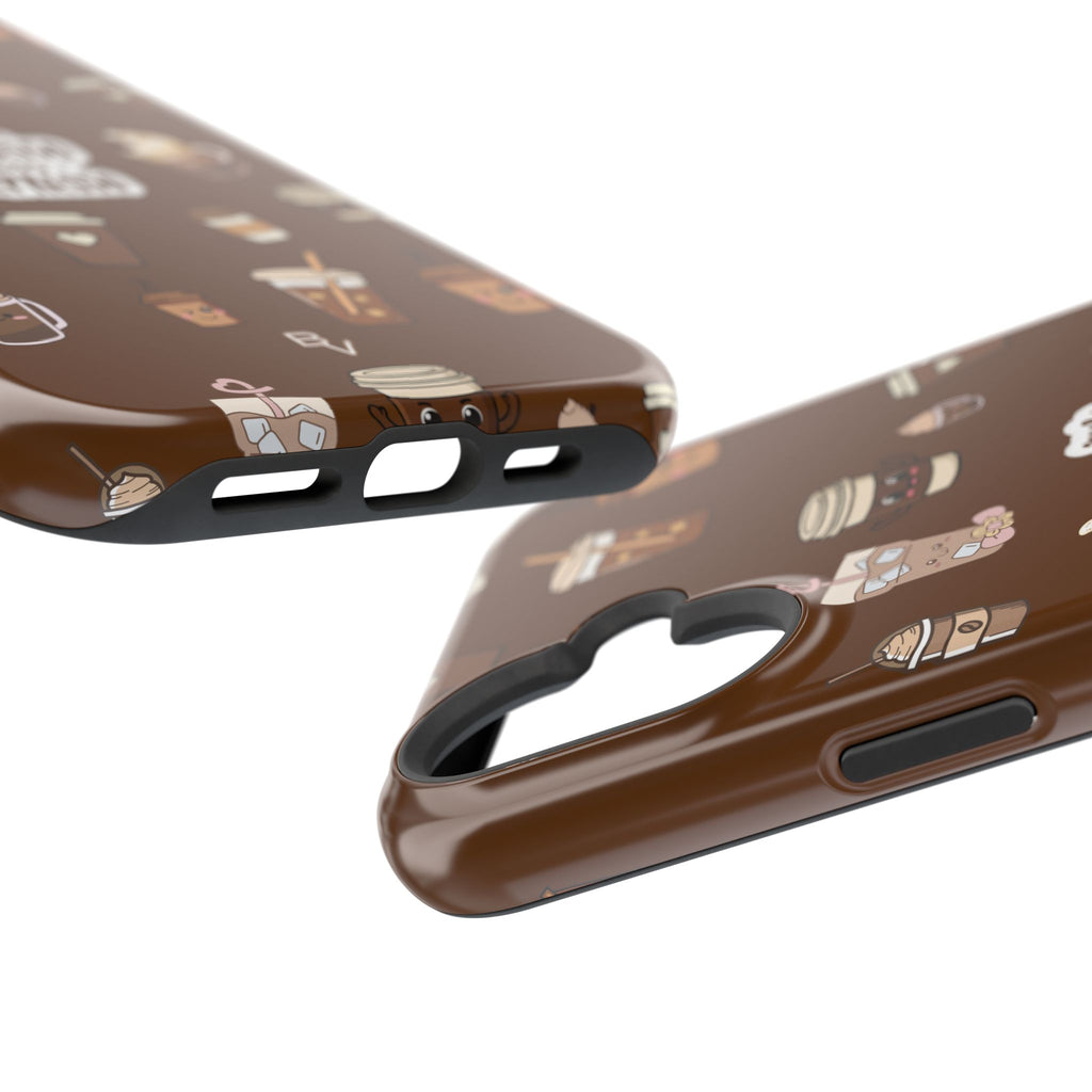 More Espresso Less Depresso Dark Brown iPhone Case