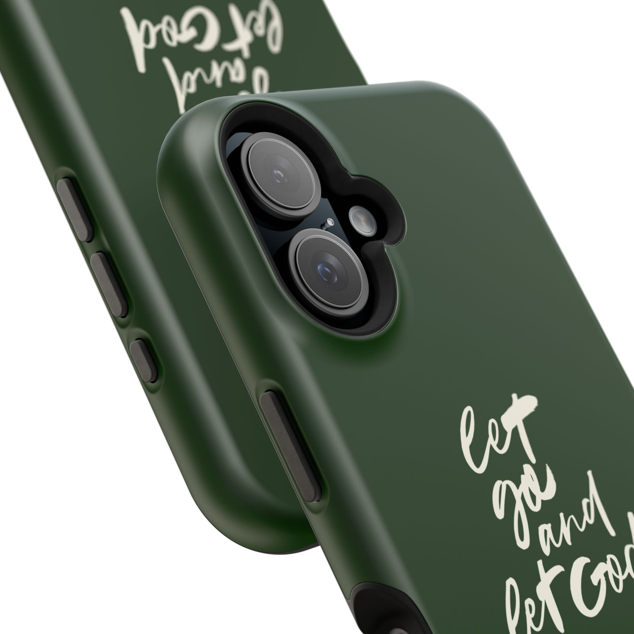 Let Go and let God Dark Green Case