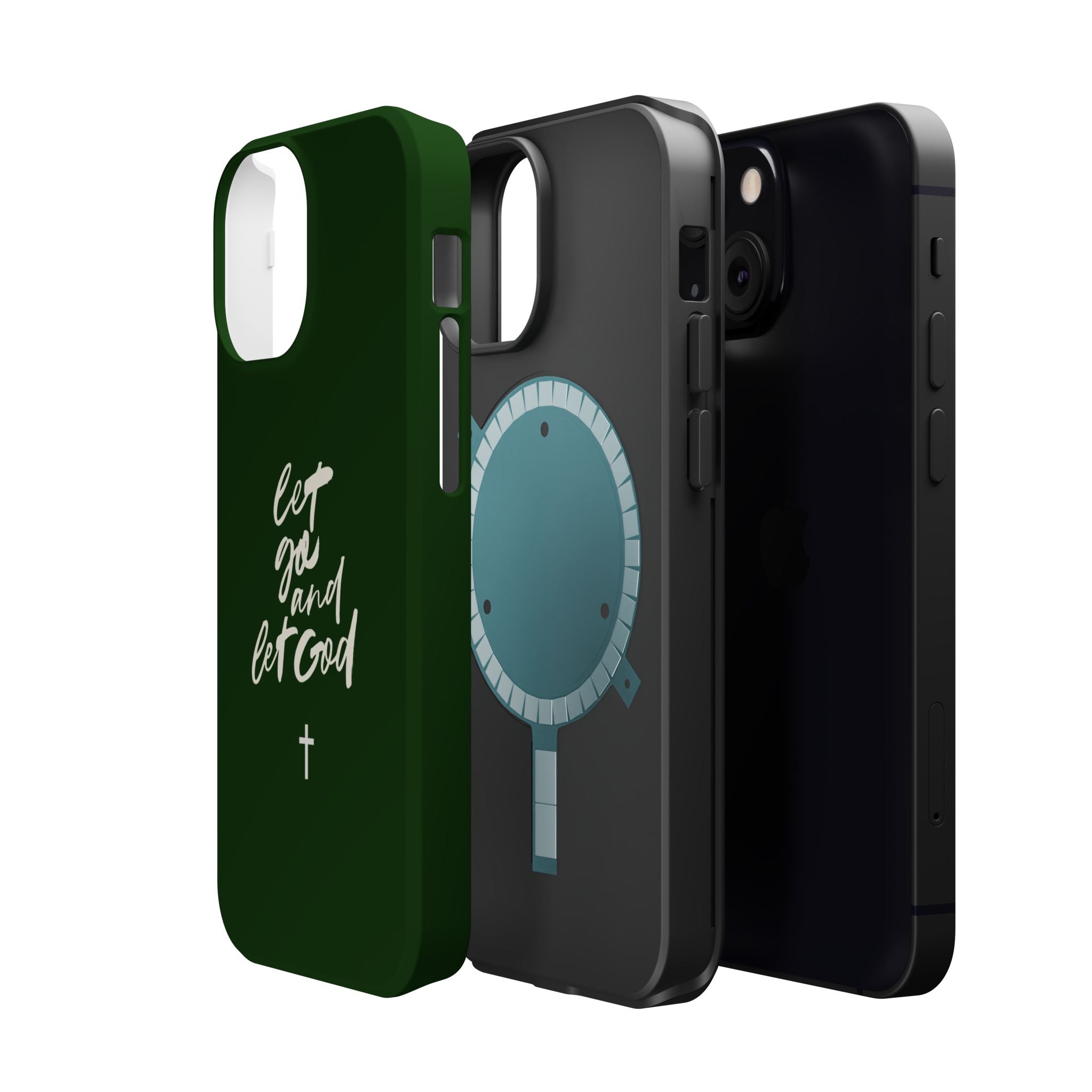 Let Go and let God Dark Green Case