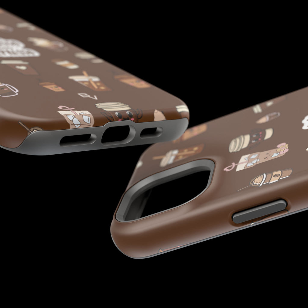 More Espresso Less Depresso Dark Brown iPhone Case