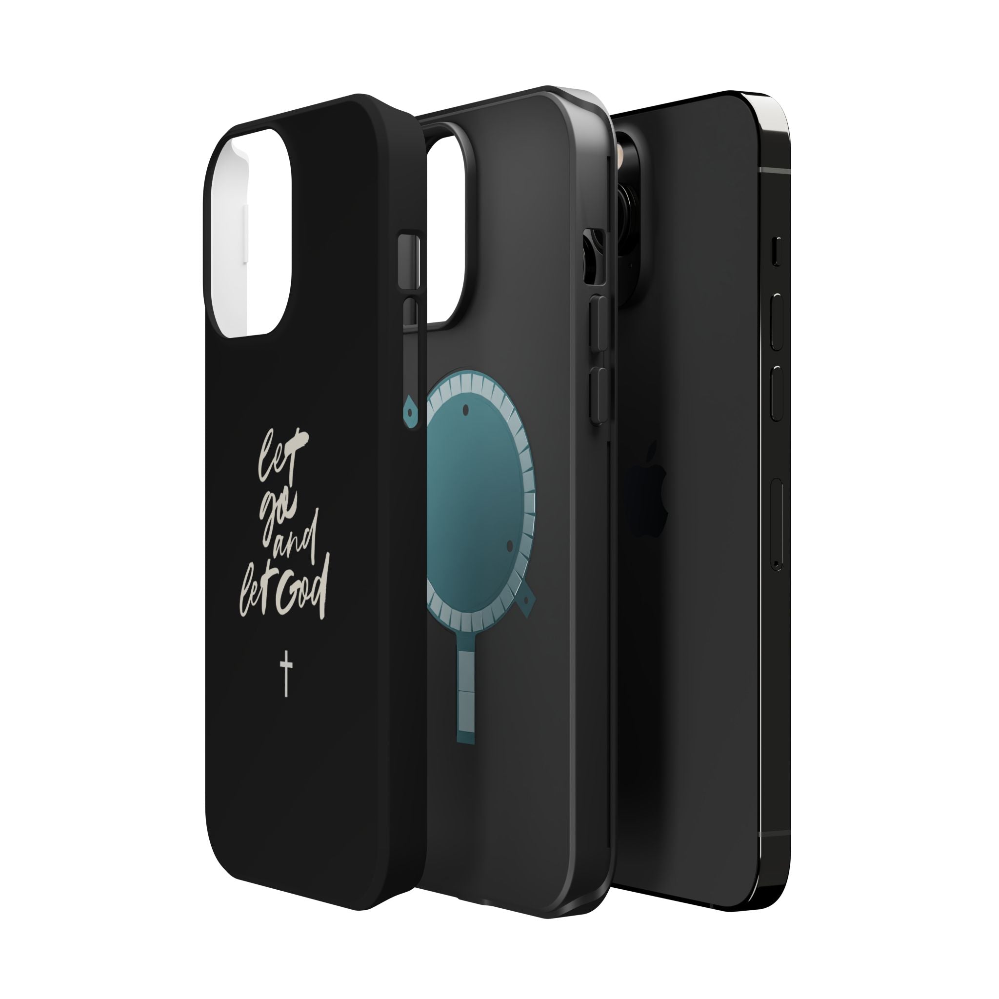 Let Go and Let God Black iPhone Case