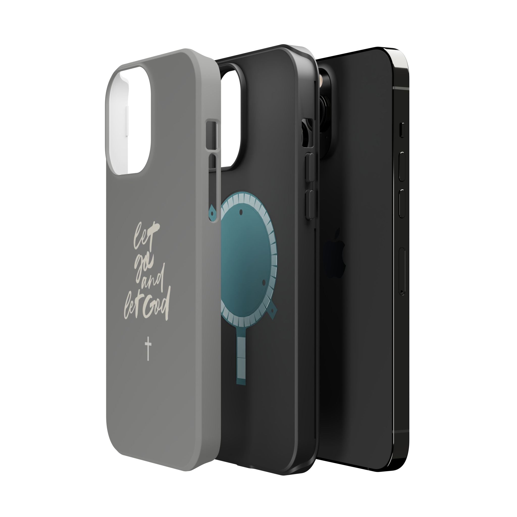 Let Go and Let God Grey iPhone Case