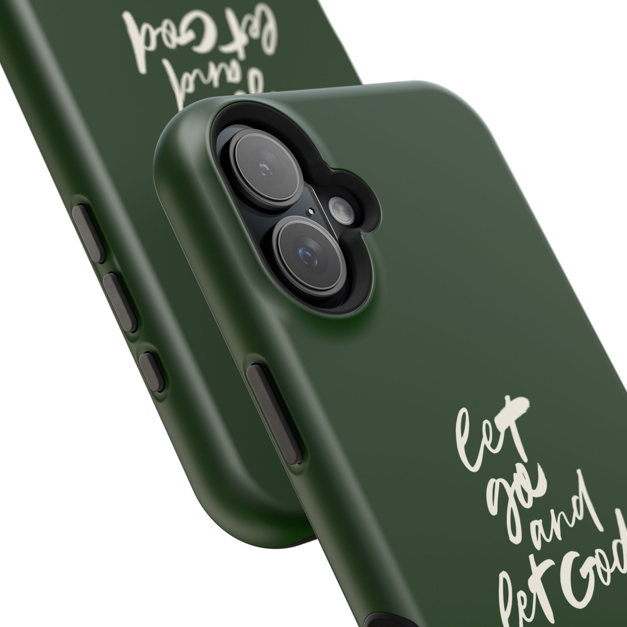 Let Go and let God Dark Green Case