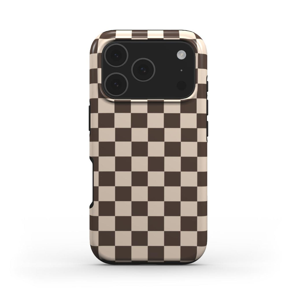 Mocha Check iPhone Case