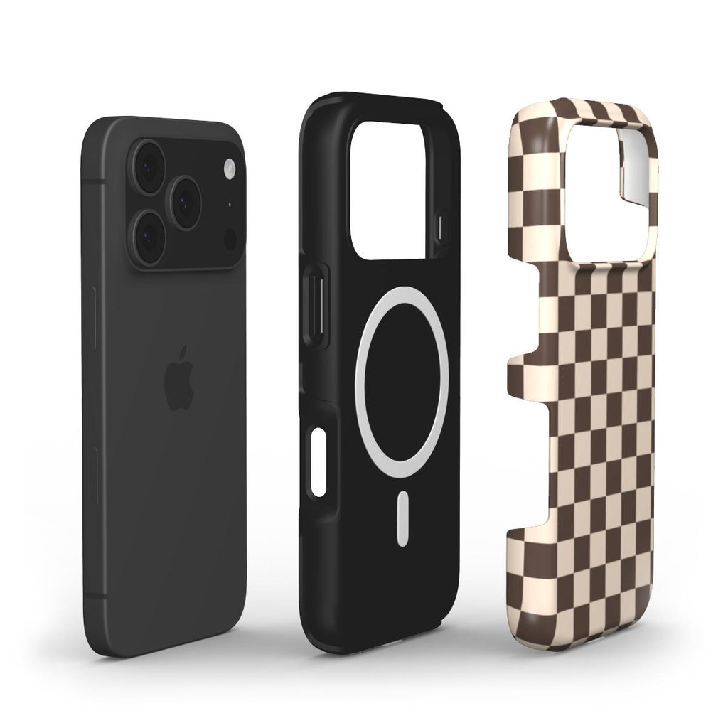 Mocha Check iPhone Case
