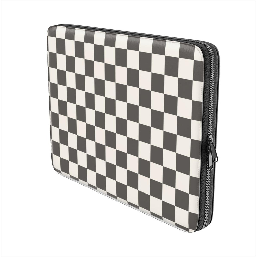 Luxe Mocha Check Laptop Sleeve