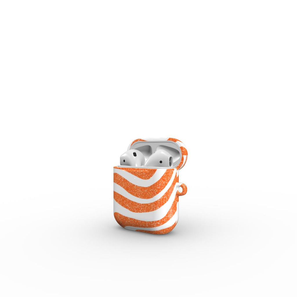 Tangerine Waves AirPod Case