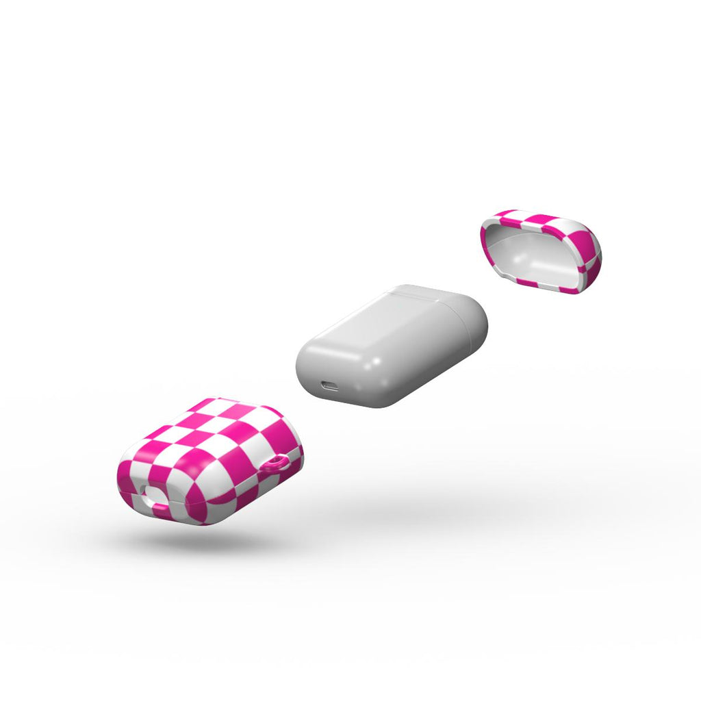 Electric Pink Check AirPod Case
