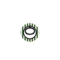 Phone ring holder with green and white striped design on a white background