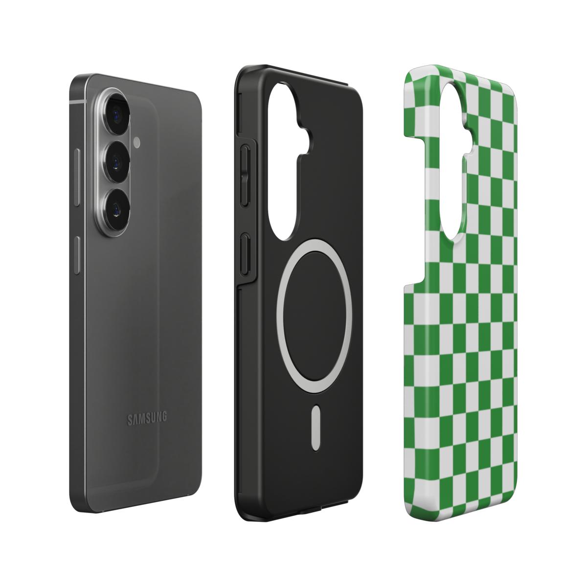 Matcha Check Samsung Phone Case
