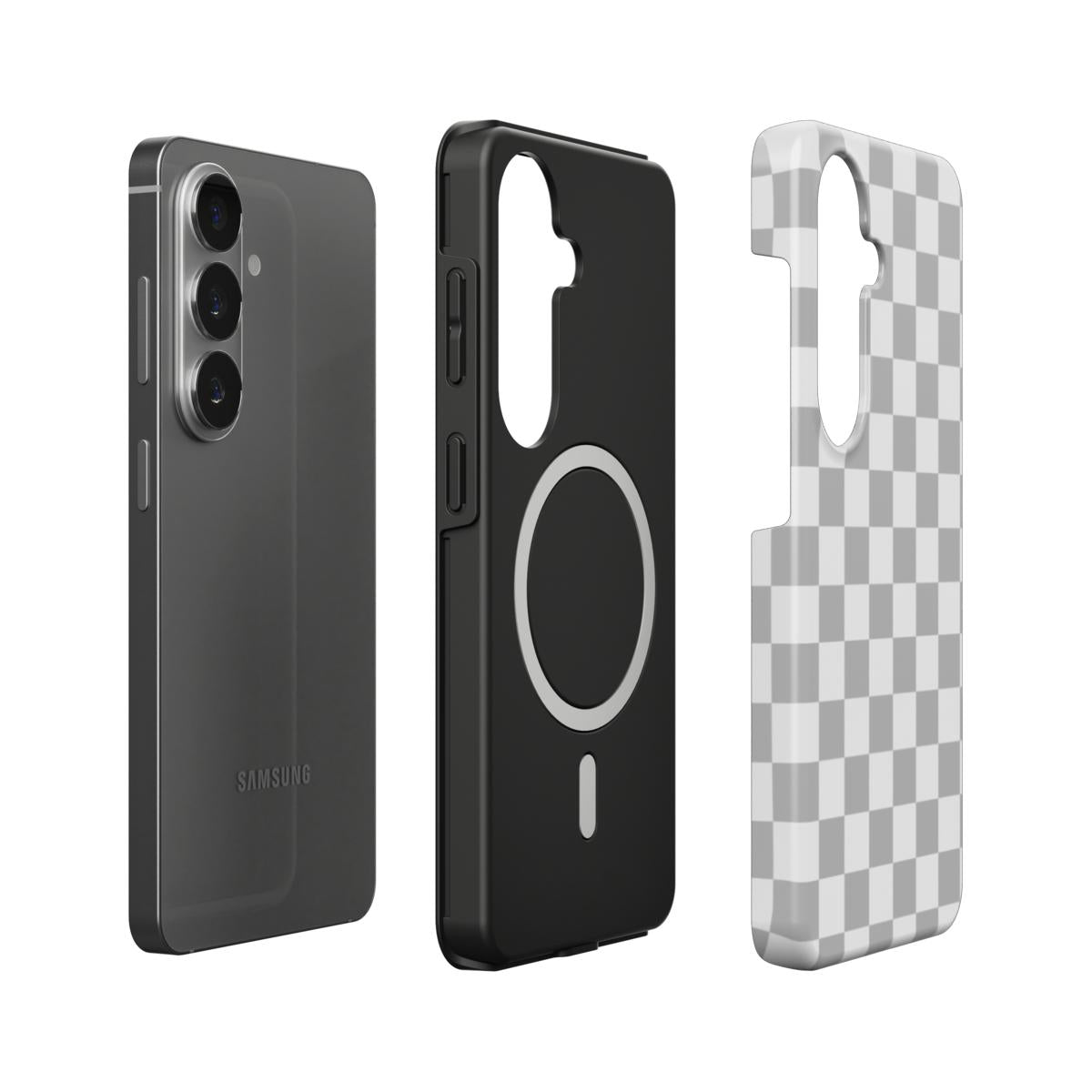 Grey Check Samsung Phone Case