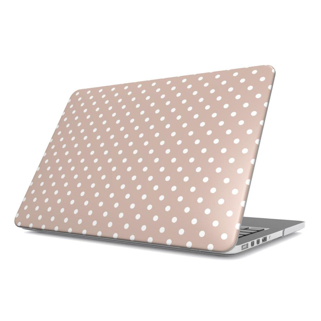 Nude polka dot MacBook Case
