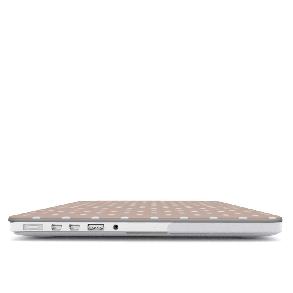 Nude polka dot MacBook Case