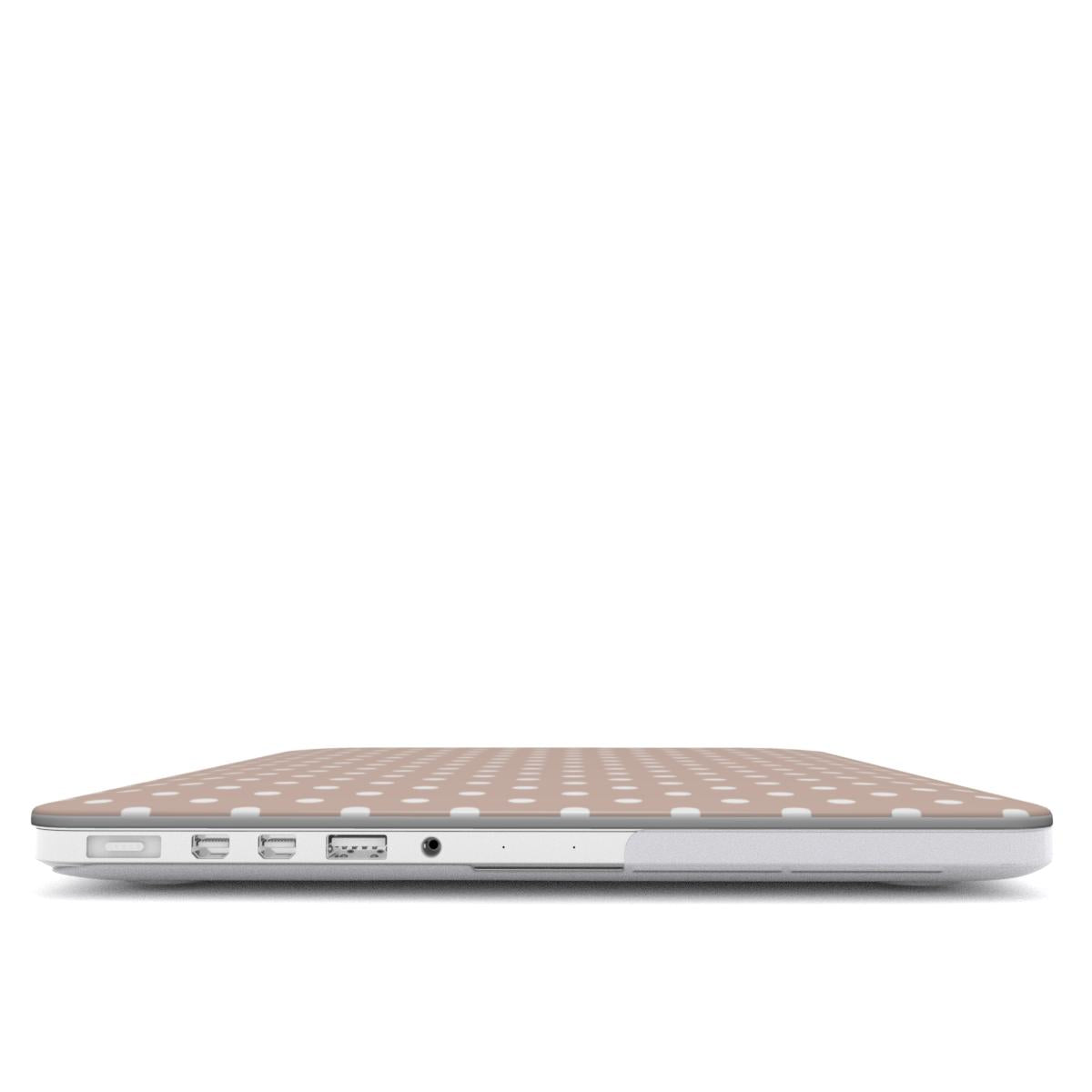 Nude polka dot MacBook Case