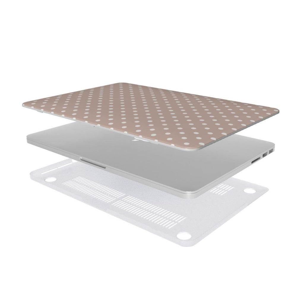 Nude polka dot MacBook Case